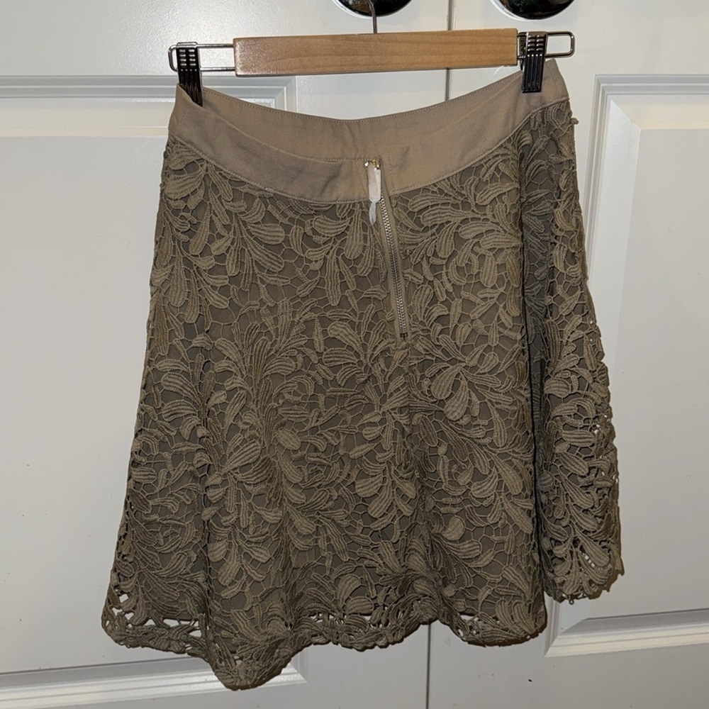 Supertrash Floral Taupe Neutral Short Mini Skirt 34 NWT - Picture 5 of 9